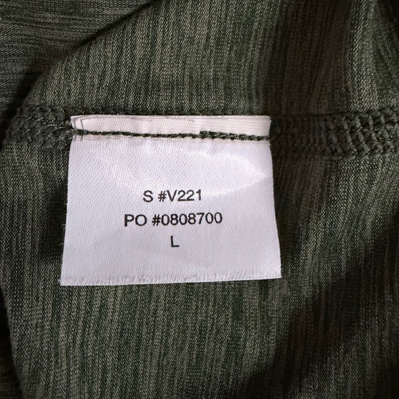 Vuori Ease Performance Half Zip Pullover Mens Large Green Heather V221 - Picture 7 of 9